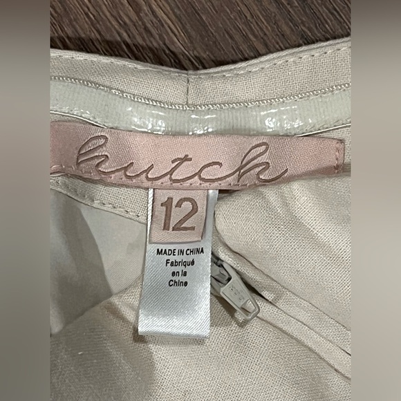 Hutch for Anthropologie strapless top Big Bow in back Womens size 12 Linen blend - Picture 7 of 9